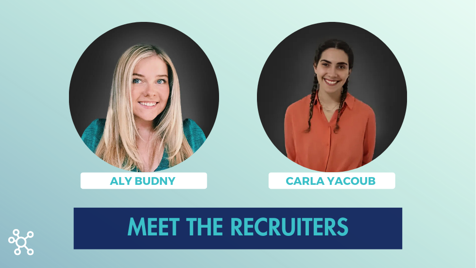 Circular pictures of Aly Budny and Carla Yacoub